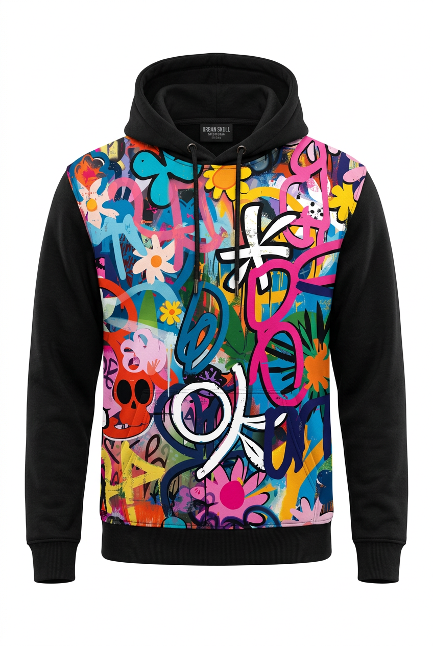 Black Graffiti Hoodie